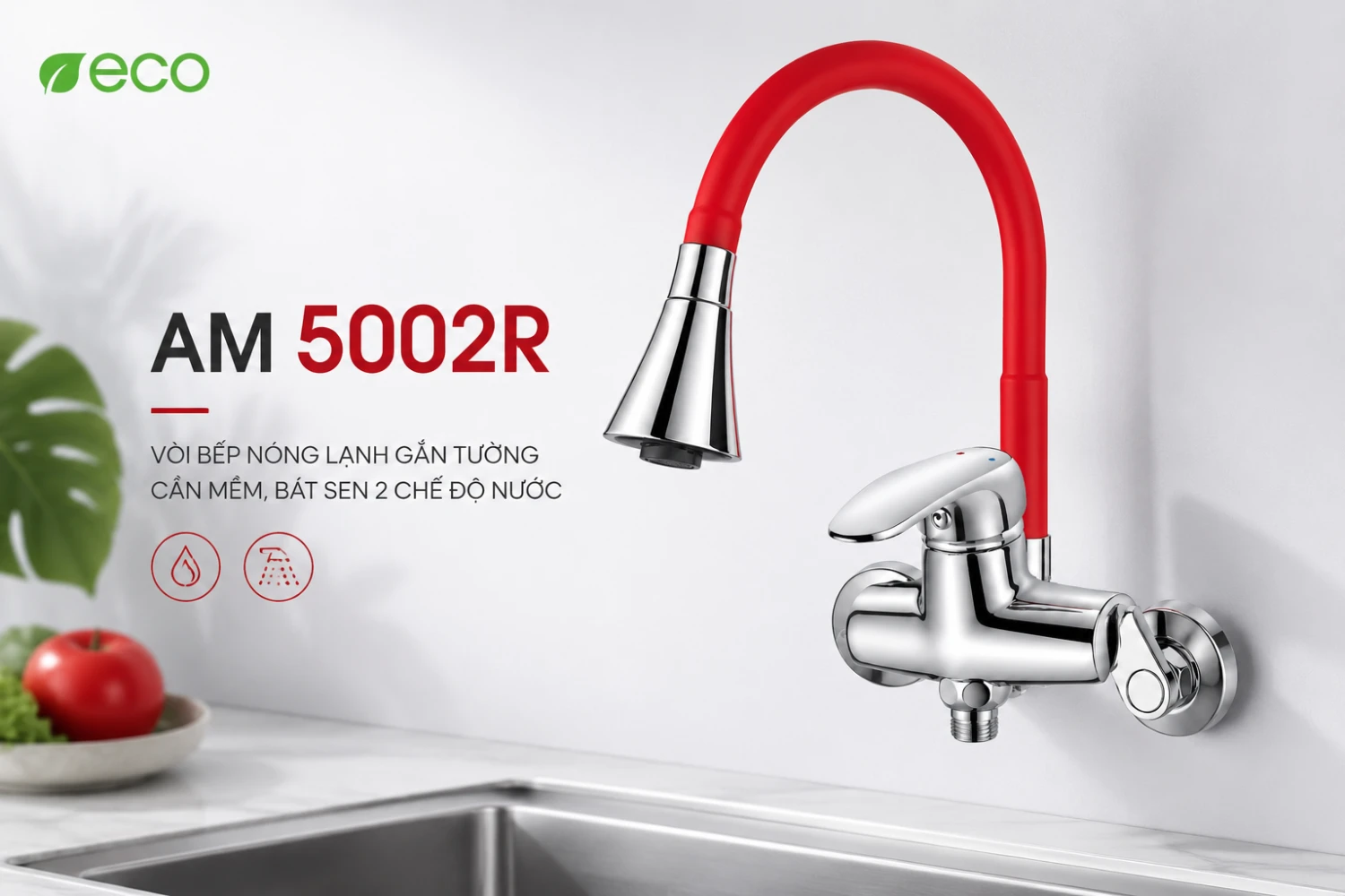 Vòi bếp nóng lạnh AM5002R