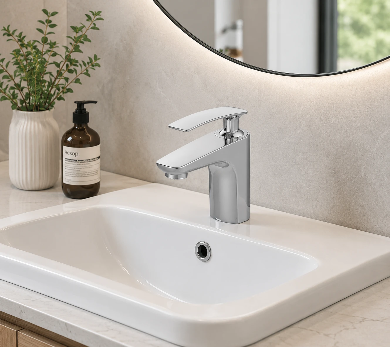 Vòi lavabo nóng lạnh AM9001