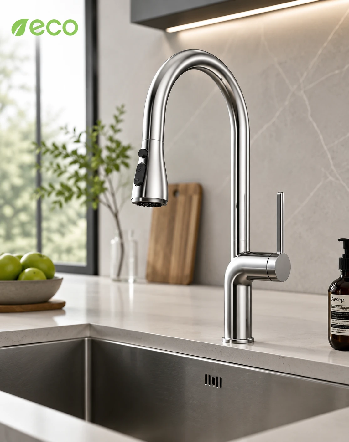 Vòi bếp nóng lạnh rút dây AM 9220
