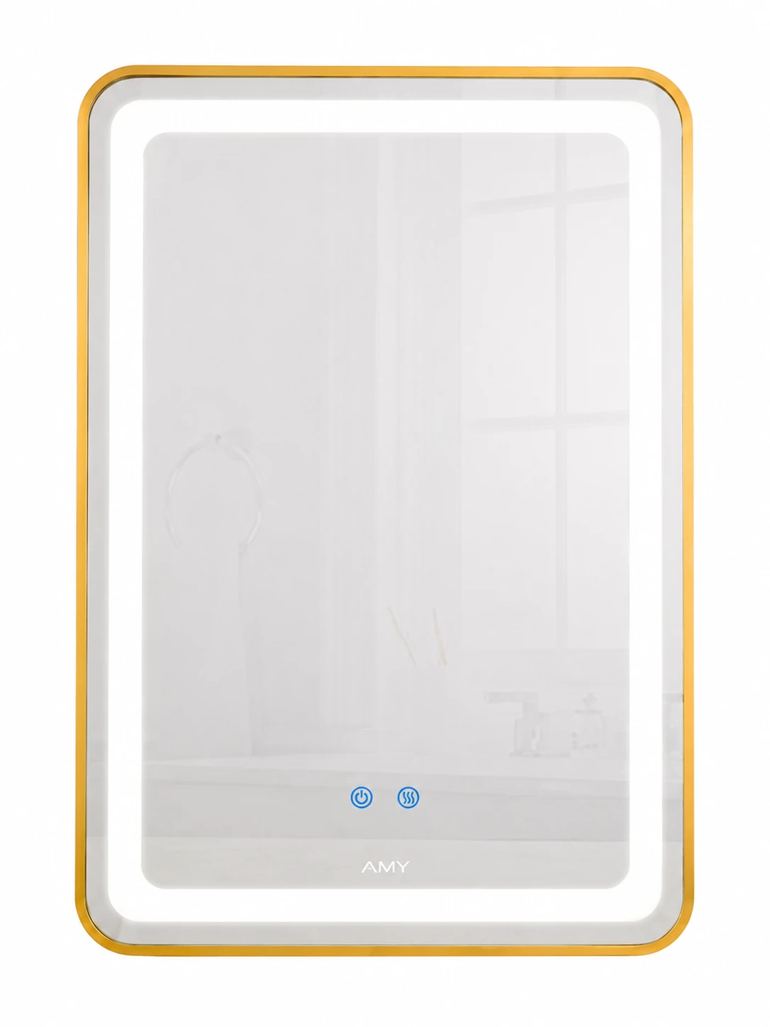 Gương LED khung Aluminum mạ vàng AMDP 280