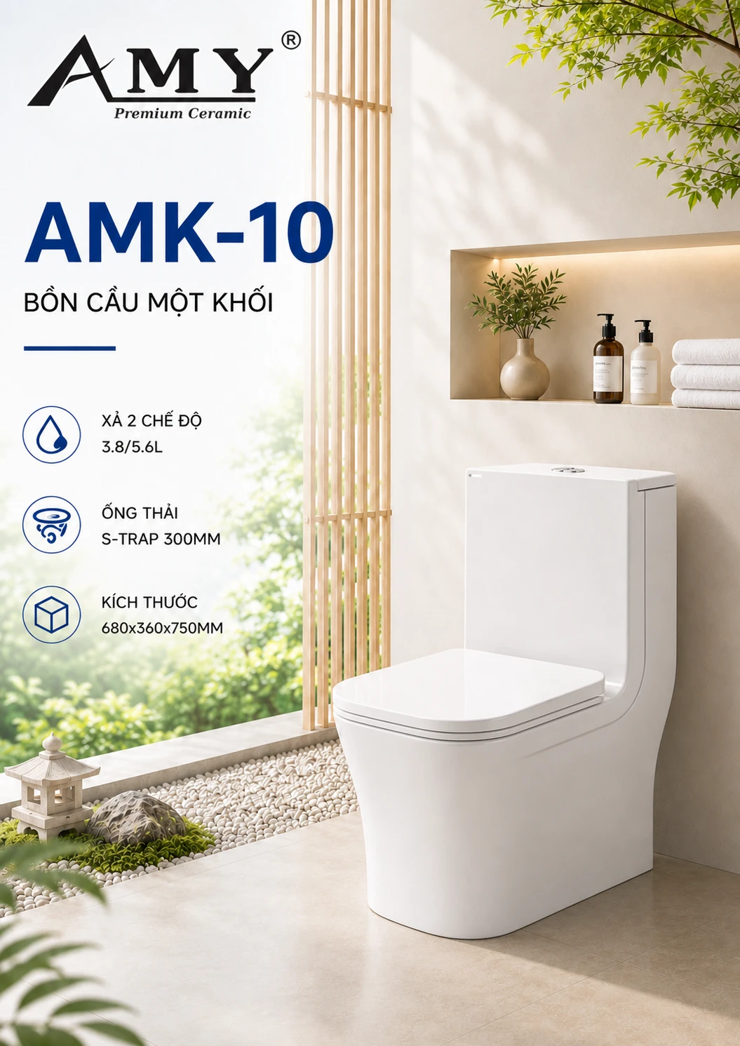 Bồn cầu một khối AMK-10