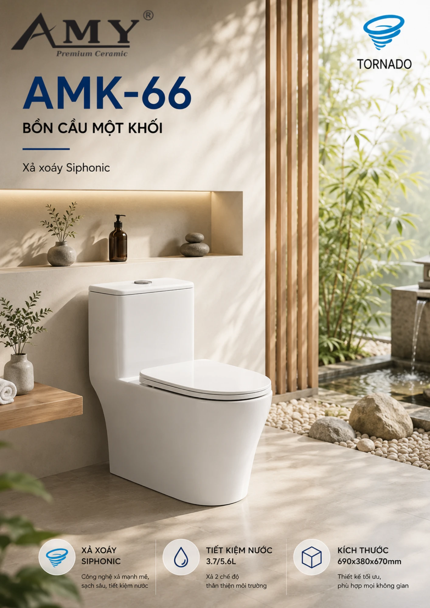 Bồn cầu một khối AMK-66
