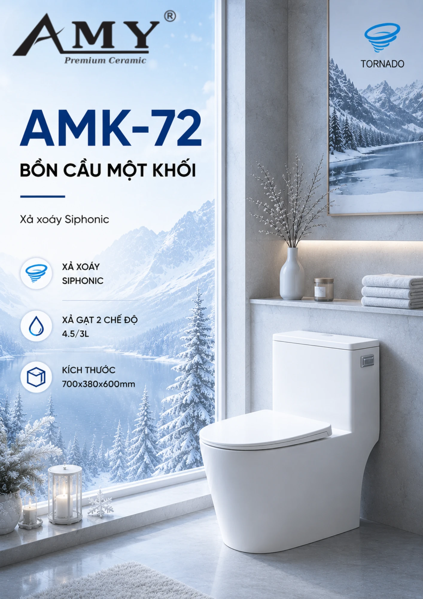Bồn cầu một khối AMK-72