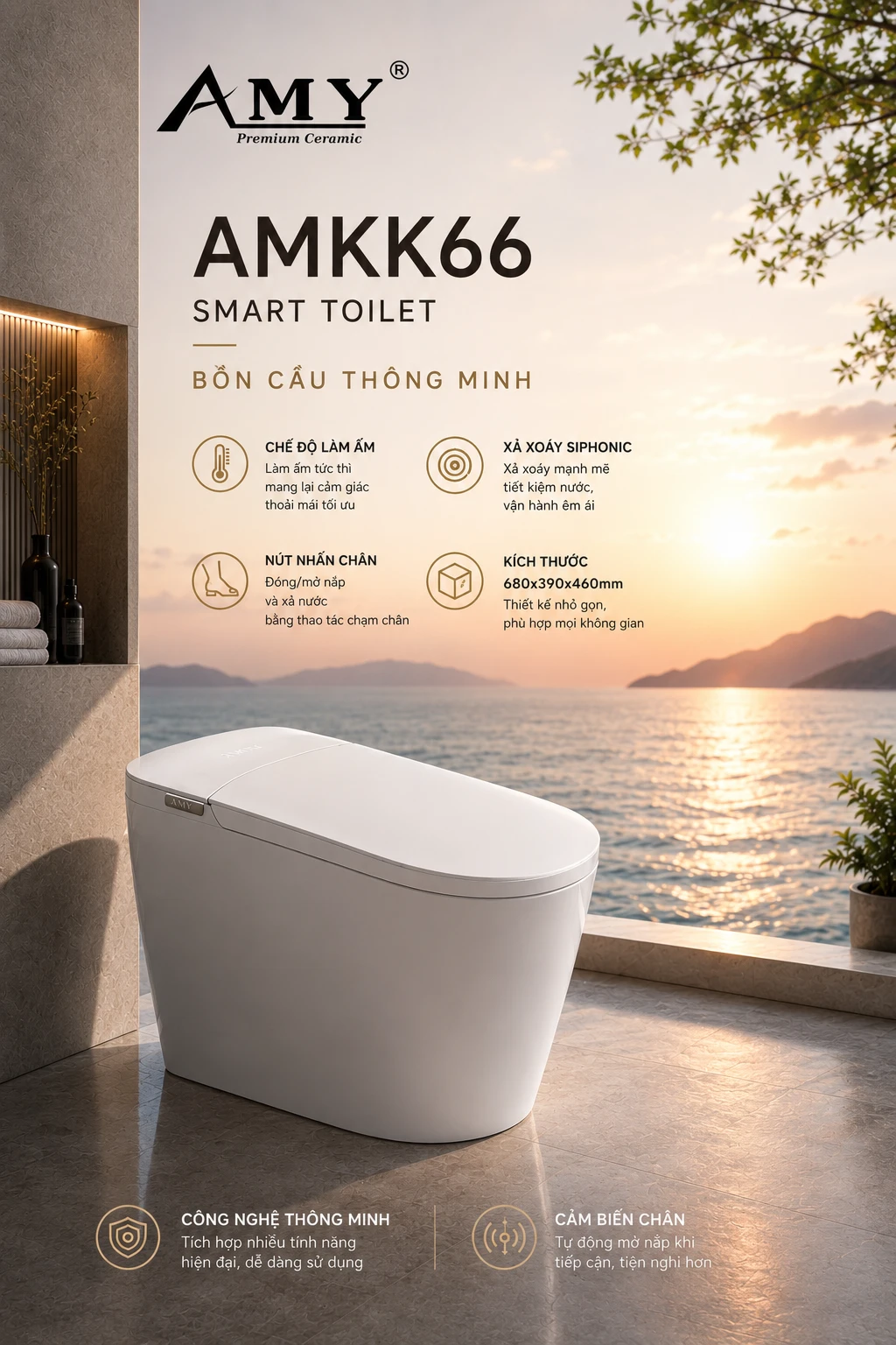 Bồn cầu thông minh AMKK66