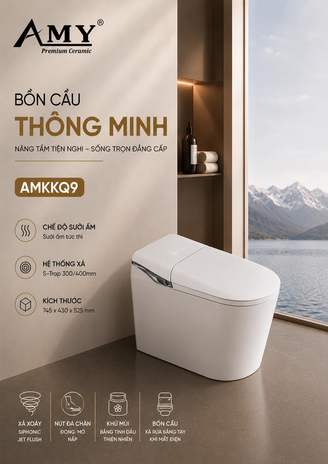 Bồn cầu thông minh AMKKQ9