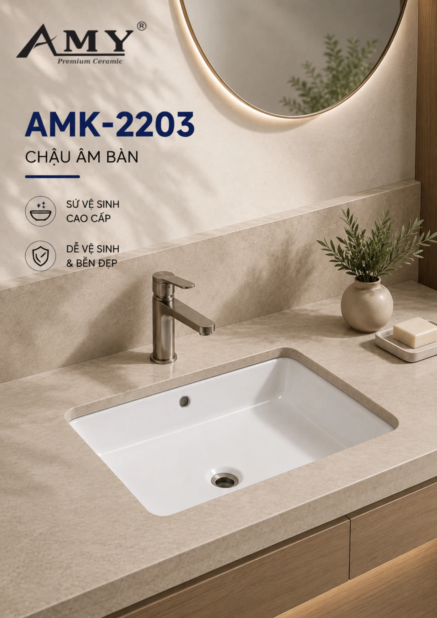 Chậu âm bàn AMK-2203