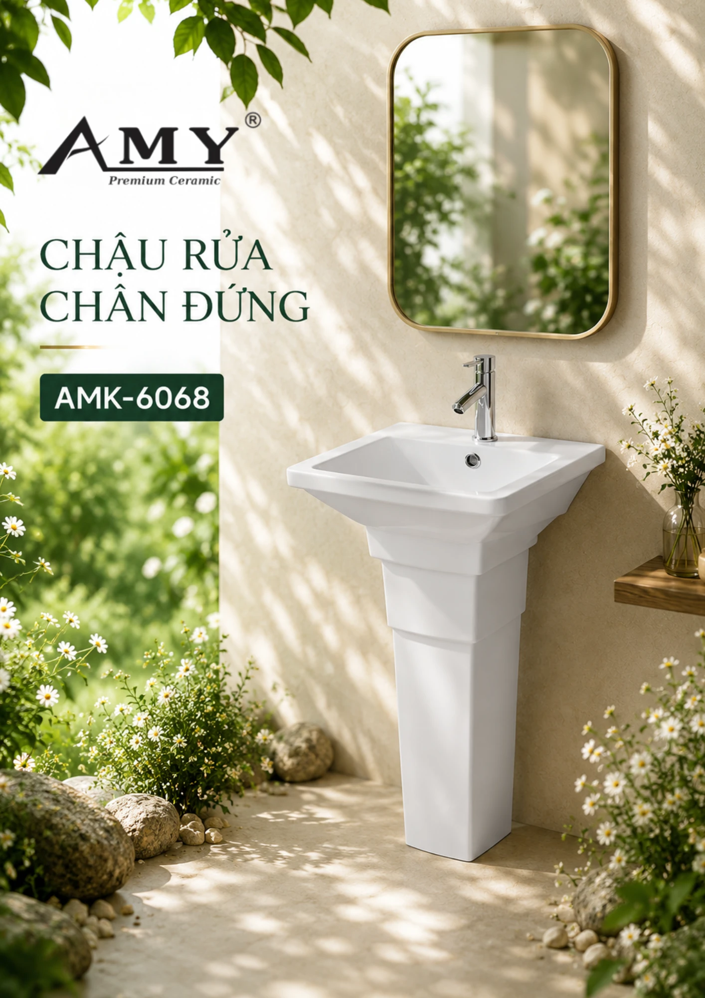 Chậu rửa chân đứng AMK-6068
